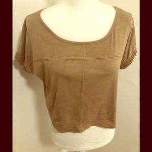 H&M Women’s Crop Short Sleeve Top Brown Size 8